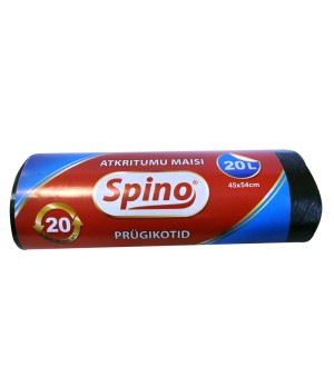 Šiukšlių maišai SPINO, HDPE, 20L,