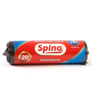 Šiukšlių maišai SPINO 15L /20 vnt, juodi