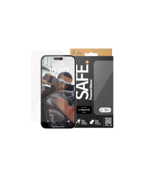 PanzerGlass | SAFE | Screen protector | Apple | iPhone 15 PLUS | Glass | Clear | Ultra-Wide Fit