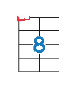 Lipnios etiketės APLI, 105 x 74 mm, A4, 8 lipdukai lape, 100 lapų, balta