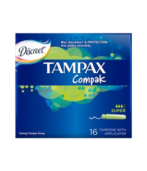 Tamponai TAMPAX Compak Super, 16 vnt.