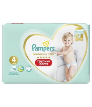 Sauskelnės PAMPERS Premium Pants, Value Pack,4 dydis, 38 vnt.