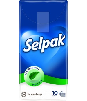 Vienkartinės nosinaitės SELPAK Menthol, 4 sluoksnių,10x10vnt