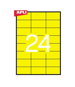 Lipnios etiketės APLI, 70 x 37 mm, A4, 24 lipdukai lape, 20 lapų