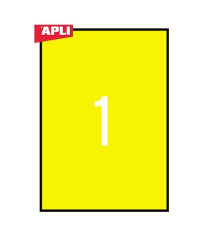 Lipnios etiketės APLI, 210 x 297 mm, A4, 1 lipdukai lape, 20 lapų