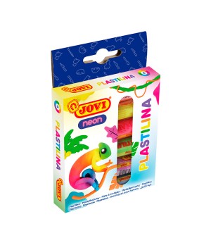 Plastilinas JOVI, 15 g, 6 neoninės spalvos