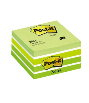 Lipnūs lapeliai Post-it Akvarelė kubas, 76 x 76 mm, 450 lapelių, įvairios spalvos