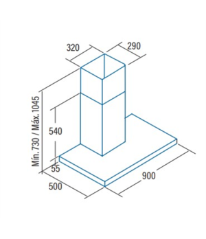 CATA | Hood | Sygma 900 BK | Energy efficiency class C | Wall mounted | Width 90 cm | 645 m³/h | Electronic control | Black | LE