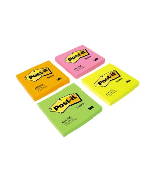 Lipnūs lapeliai Post-it Neon, 76 x 76 mm, 100 lapelių, žalia