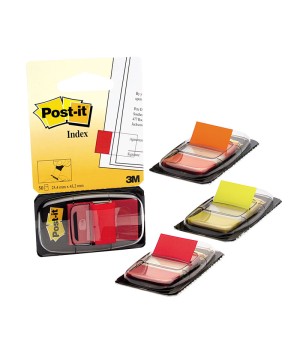 Lipnūs žymekliai Post-it, 25,4 x 43,2 mm, 50 lapelių, geltona