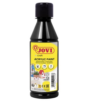 Akriliniai dažai JOVI, 250ml, juodos sp.