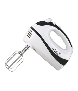 Adler | Mixer | AD 4205 b | Hand Mixer | 300 W | Number of speeds 5 | Turbo mode | White/Black