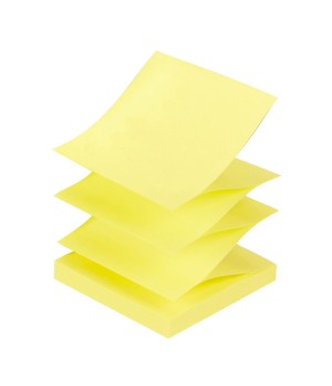 Lipnūs lapeliai FORPUS, Z-lankstymo, 75 x 75 mm, geltona sp., 100 lapelių