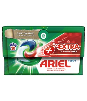 Skalbimo kapsulės Ariel Extra Clean, 20vnt