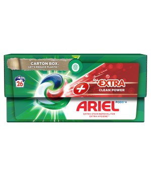 Skalbimo kapsulės Ariel Extra Clean, 26vnt