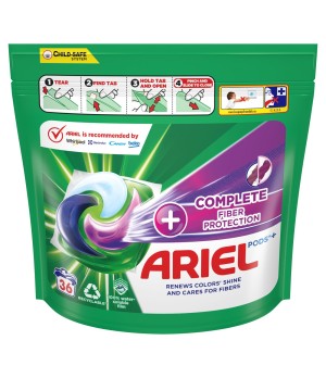 Skalbimo kapsulės Ariel Complete, 36vnt