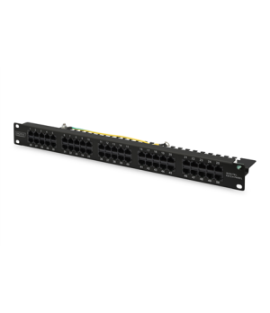 Digitus Patch Panel DN-91350-1-B Black 48.2 x 4.4 x 10.9 cm Category: CAT 3 Ports: 50 x RJ45 Retention strength: 7.7 kg Insertio