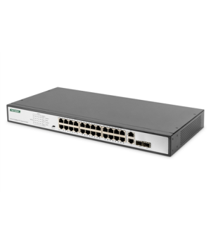 Digitus | Fast Ethernet PoE Switch 24-port PoE + 2 Combo, 370W PoE | DN-95343 | Unmanaged | Desktop | 10/100 Mbps (RJ-45) ports 