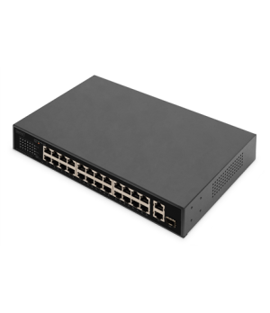 Digitus | 24 Port Fast Ethernet PoE Switch | DN-95356 | Unmanaged | Rackmountable | 10/100 Mbps (RJ-45) ports quantity 24