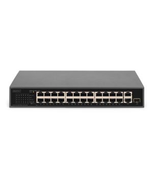 Digitus | 24 Port Fast Ethernet PoE Switch | DN-95356 | Unmanaged | Rackmountable | 10/100 Mbps (RJ-45) ports quantity 24