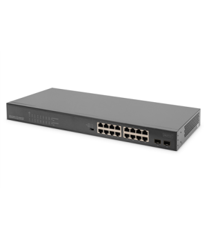 Digitus | 16 Port Gigabit PoE Switch | DN-95347-1 | Unmanaged | Rackmountable | SFP ports quantity 2