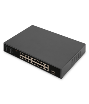 Digitus | 16 Port Fast Ethernet PoE Switch | DN-95355 | Unmanaged | Rackmountable | 10/100 Mbps (RJ-45) ports quantity 16 | SFP 