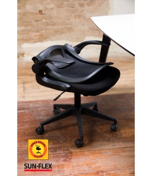 Reguliuojamo aukščio kėdė SUN-FLEX®HIDEAWAY CHAIR,  91-101 cm, juodas rėmas, juoda sėdima vieta