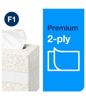 Veido servetėlės TORK Premium F1 20.8 x 20cm, baltos, 2-ply, 100vnt. pakuotėje.