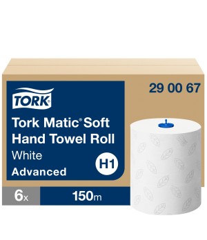 Popieriniai rankšluosčiai TORK ADVANCED H1, 290067,  2 sl., 21 cm x 150 m, balta sp.