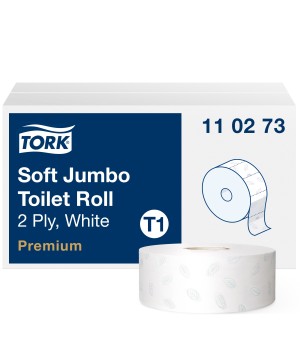 Tualetinis popierius TORK PREMIUM JUMBO T1, 110273,  2 sl., 9.7 cm x 360 m, balta sp.