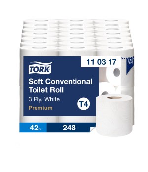 Tualetinis popierius TORK PREMIUM EXTRA SOFT T4, 110317,  9.9cmx34.72m, 3 sl., 6 vnt./pak.