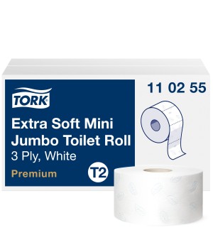 Tualetinis popierius TORK PREMIUM MINI JUMBO EXTRA SOFT T2, 3 sluoksniai, 9,4 cm x 120 m, 110255