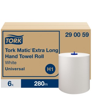 Popieriniai rankšluoščiai TORK UNIVERSAL H1, 290059, 1 sl., 1220 serv., 21 cm x 280 m, balta sp.