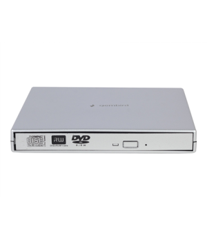 Gembird | External USB DVD Drive | DVD-USB-02-SV | Interface USB 2.0 | DVD±RW (±R DL) / DVD-RAM | CD read speed 24 x | CD write 