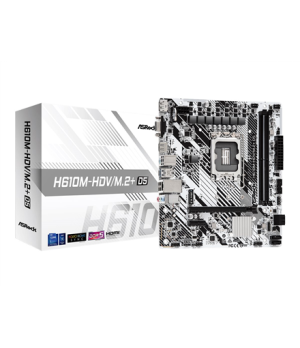 ASRock | H610M-HDV/M.2+ D5 | Processor family Intel | Processor socket LGA1700 | DDR5 DIMM | Supported hard disk drive interface