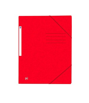 Dėklas dokumentams su gumele ELBA OXFORD, A4, kartoninis, raudona