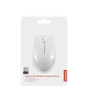 Lenovo | Compact Mouse with battery | 300 | Wireless | Cloud Grey