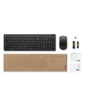 Lenovo | Essential Wireless Combo Keyboard and Mouse Gen2 | Keyboard and Mouse Set | 2.4 GHz | Lithuanian | Black