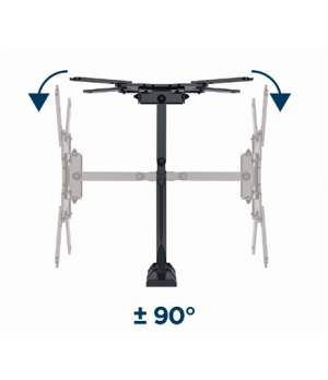 Gembird | Wall mount | WM-55ST-01 | Tilt, swivel, rotate | 32-55 " | Maximum weight (capacity) 32 kg | Black