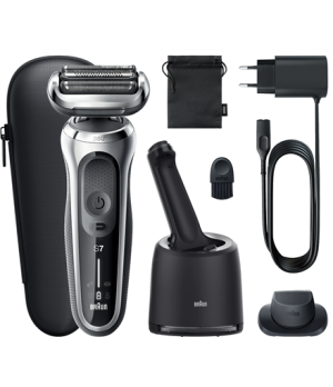 Braun | Shaver | 71-S7200cc | Operating time (max) 50 min | Wet & Dry | Silver/Black