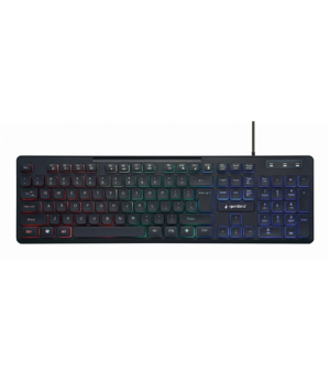 Gembird | "Rainbow" Backlight Multimedia Keyboard | KB-UML-02 | Keyboard | Wired | US | Black | N/A