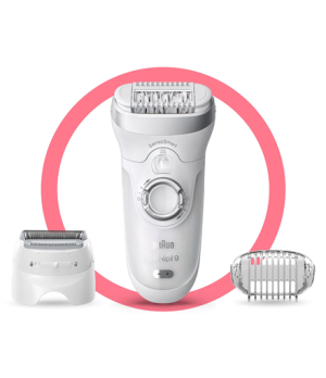 Braun | Epilator | 9-705 Silk-épil 9 | Number of power levels 2 | Wet & Dry | White