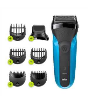 Braun | Shaver with Trimmer | Shave&Style 310BT | Cordless | Wet & Dry | Number of length steps 5 | Black/Blue