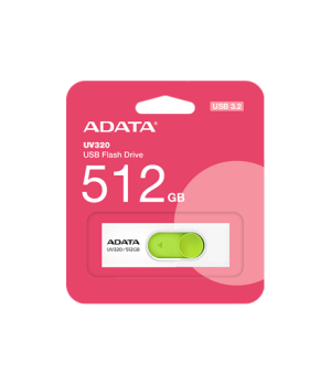 ADATA | USB Flash Drive | UV320 | 512 GB | USB 3.2 Gen1 | White/Green