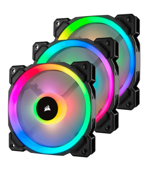 Corsair | LL Series Dual Light Loop RGB LED PWM Fan | LL120 RGB (pack of 3) | Case fan