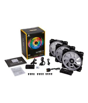 Corsair | LL Series Dual Light Loop RGB LED PWM Fan | LL120 RGB (pack of 3) | Case fan