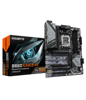 Gigabyte | B650 EAGLE AX | Processor family AMD | Processor socket AM5 | DDR5 | Supported hard disk drive interfaces M.2, SATA |