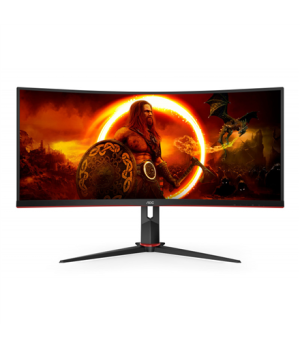 AOC | Gaming Monitor | CU34G2XP/BK | 34 " | VA | 21:9 | 180 Hz | 1 ms | 3440 x 1440 pixels | HDMI ports quantity 2 | Black