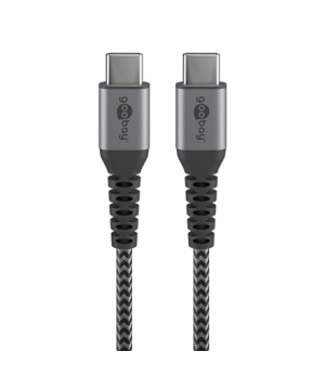 Goobay | USB-C  to USB-C  Textile Cable with Metal Plugs | 49302 | USB-C to USB-C USB-C male | USB-C male