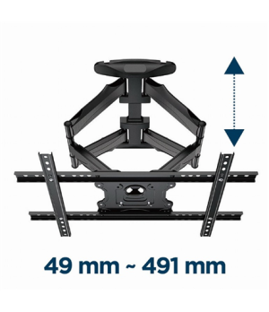 Gembird | Wall mount | WM-75ST-01 | Tilt, swivel, rotate | 32-75 " | Maximum weight (capacity) 45.5 kg | Black